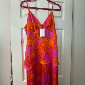 Sugarlips Pink and Orange Floral Dress